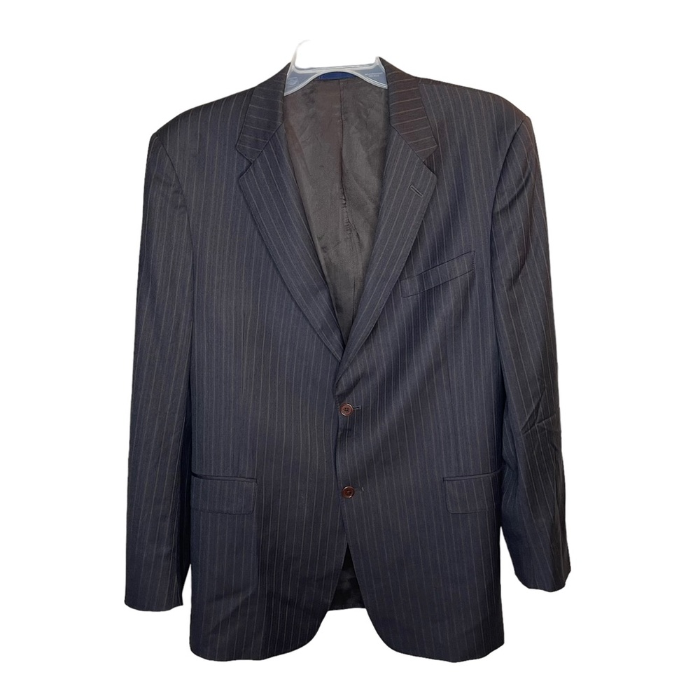 Loro Piana Sports Coat Men’s 46L Gray Wool Pin Stripe Blazer Jacket Cremieux